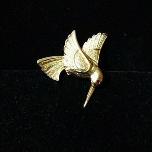 Vintage hummingbird brooch